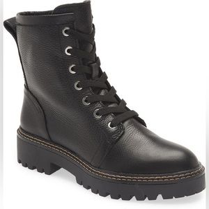 Nordstrom Moonie Water Resistant Leather Combat Boots